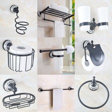 Black Oil Rubbed Brass Bathroom Accessories Set Bath Hardware Towel Bar fset013
