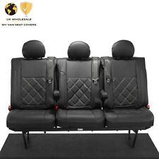 RENAULT TRAFIC CREW CAB REAR SEAT COVERS LEATHERETTE TAILORED (2014 ON) 1028