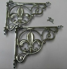Rustic iron shelf brackets shelving vintage old style fancy decorative shelving
