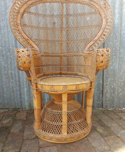 Woven cane peacock cobra - peacock, chair
