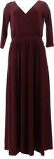 Curations Surplice Knit Maxi Dress Plum M Avg NWOT (584)