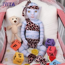 IVITA 20'' Floppy Silicone Reborn Baby Amber Eyes Boy Fairy Silicone Doll 2900g