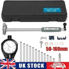 ndicator Dial Bore Gauge Cylinder Measuring Micrometer Kit 50-160mm 0.01mm UK