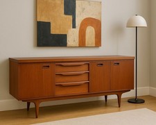Mid Century MODERN Teak CREDENZA / Sideboard by Greaves & Thomas, England, 1960s