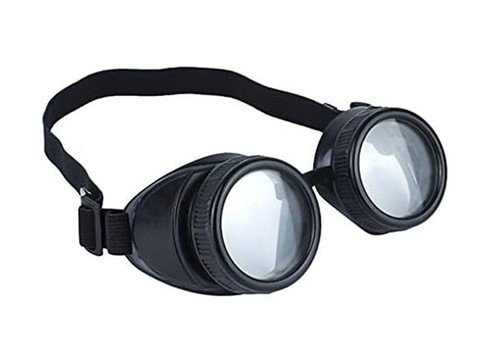 Black steampunk pilot - pilot, goggles