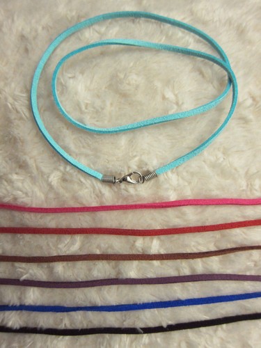 Suede leather cord necklace - suede,