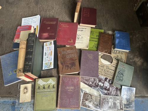 Antique bicycle books veteran - bicycle,