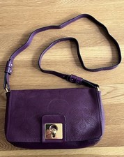Orla Kiely Medium purple Leather Crossbody Bag Excellent  Condition.🌼....