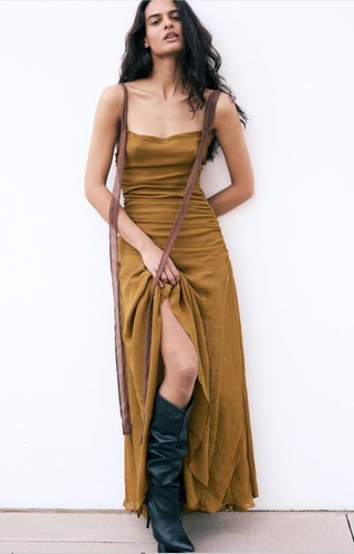 Zara draped gerogette - zara, dress