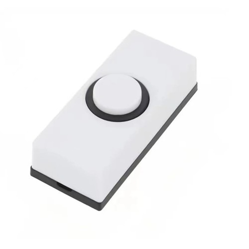 White doorbell push button - white,