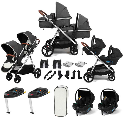 Double pushchair travel system - pushchair,