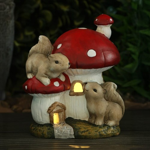 Solar powered toadstool house - powered,