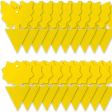 Fly Trap Insect  Sticky Yellow Paper Fruit Flies Aphids Glue Catcher Bug 30Pcs