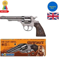 Stylish 8 Shot Ring Cap Gun in Diecast Metal - Perfect For Cowboy Adventures