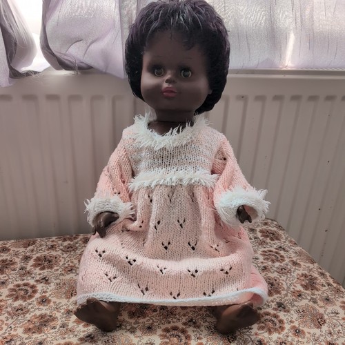 1970s vintage black doll - 1970s,