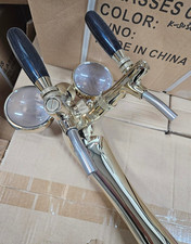 Beer Pump, Beer Font, Beer Tap, Home Bar, Man Cave, Garden Bar 2 out brass 4