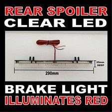 Rear Spoiler CLEAR RED LED Brake light replacement 290mm long Subaru Impreza STI