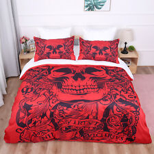 Red Skull Gothic Duvet Cover