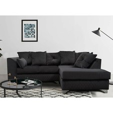 Victoria Black Corner Sofa