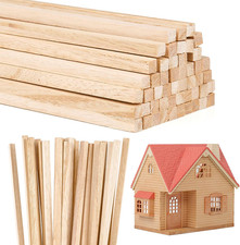 Balsa Wood Sticks, 50 PCS