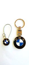 Vintage 2 BMW Car Key Medal Key Chain 3D Logo Solid Metal For BMW Fans 2 Sizes