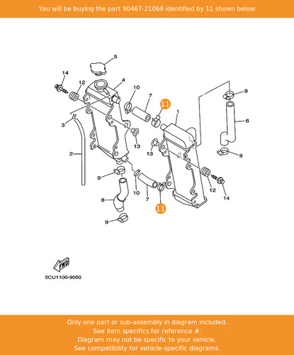 Yamaha clip 90467 21068 oem - yamaha,