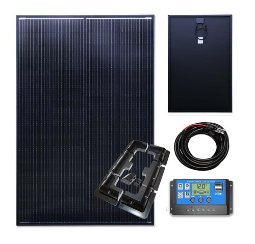 Black 250w solar panel - black,