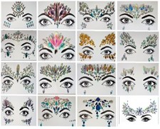 Face Gems Adhesive Glitter Jewels Festival Party Tattoo Sticker Body Art Make Up