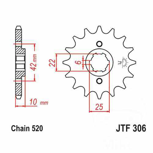 Front sprocket tooth - sprocket, 15