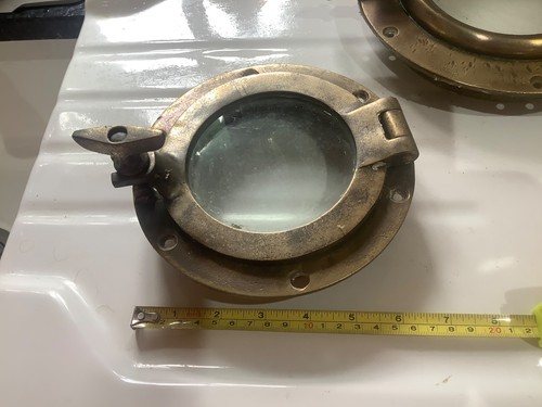Brass porthole boat used - boat,
