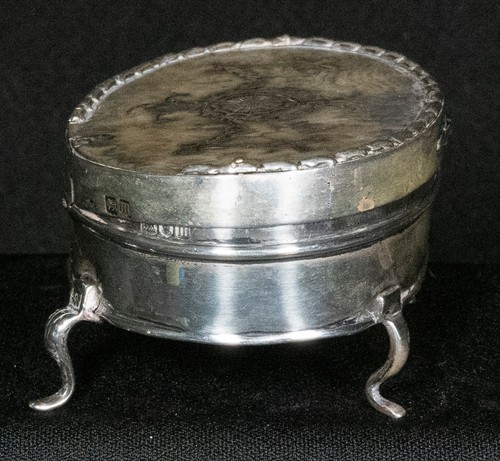 Sterling silver footed inlay - footed,