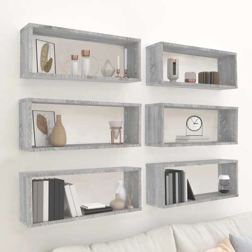 Walplus wall cube shelves 6pcs - wall,