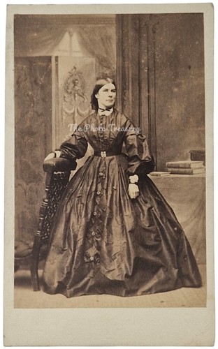 Cdv lady belted crinoline - lady,