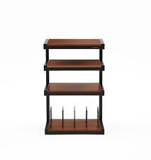 Norstone Esse Hi-Fi Rack / Stand With Vinyl Storage Black Walnut* Shelves