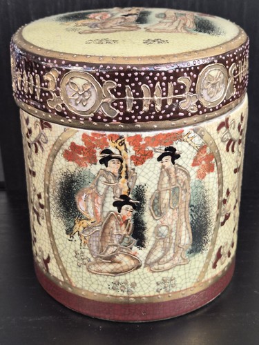 Japanese enamelled satsuma - enamelled,