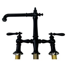 Kohler 76519-4-BL Artifacts Two-Hole Bridge Kitchen Faucet - Matte Black