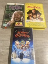 VHS Video Cassettes Bundle Big Box Matilda,TheMuppets Christmas Carol,Fairytale