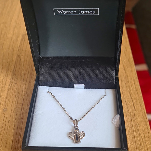Warren james silver tone angel - warren,