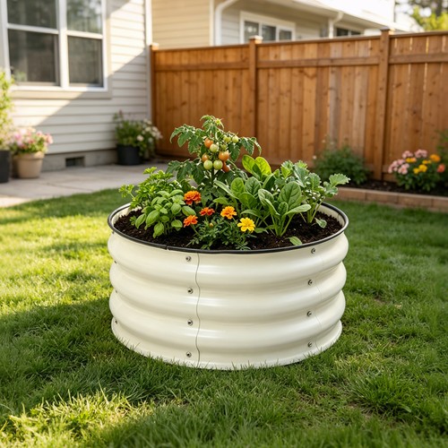 Galvanized raised garden bed - galvanized,