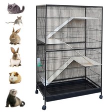 LARGE 4 Levels Tall Rat Ferret Chinchilla Squirrel Cage Rodent Hutch UKED