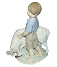 Nao by Lladro Figurine  ' Boy with goat ' ornament 1st quality