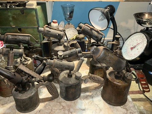 Job lot vintage blow - vintage, lamps