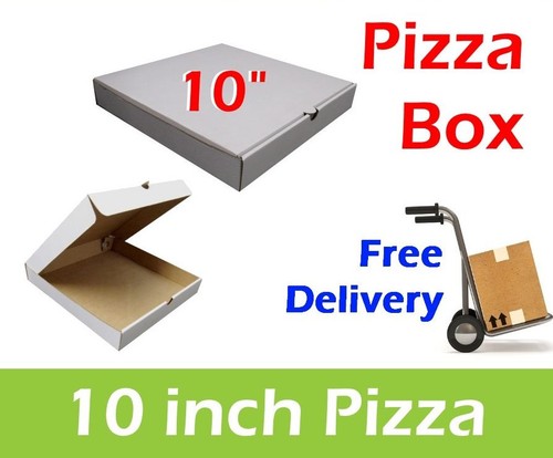 100 plain white pizza - pizza, boxes