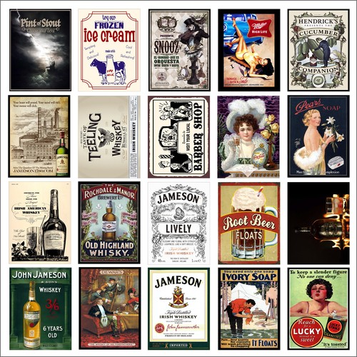 Various retro tin metal - retro,