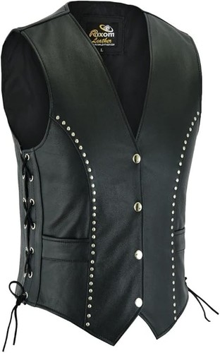 Ladies leather vests waistcoat - ladies,