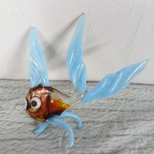Vintage glass angel fish art - vintage,