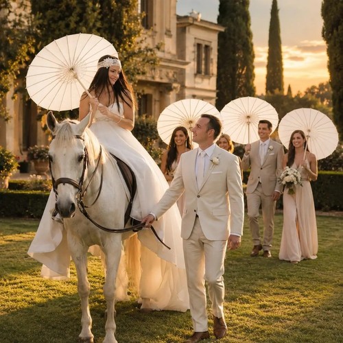 White paper parasol umbrella - white,