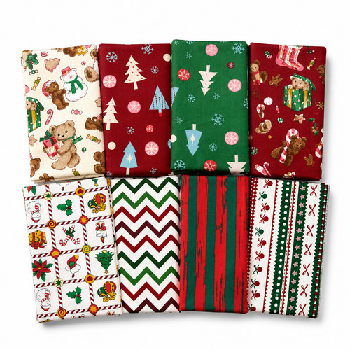 Cotton fabric festive printed - cotton,