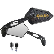 STREET CARBON LOOK GOLD LOGO MIRRORS FOR HONDA AFRICA TWIN XRV 750 650