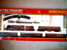 Hornby R697 LMS Express Passenger Set.  Locomotive and coaches excellent cond. 